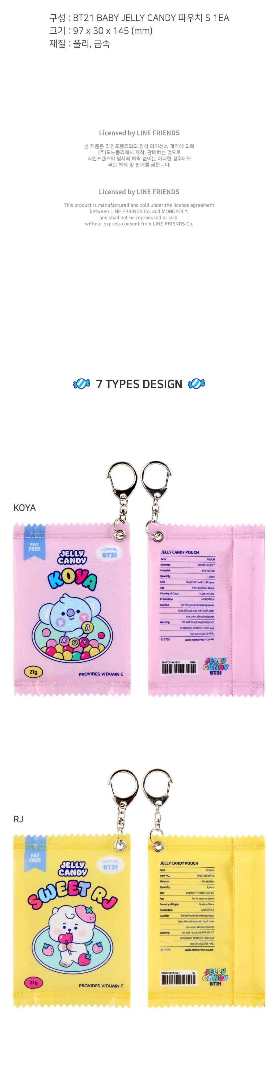 BT21 X Monopoly Collaboration - Baby Jelly Candy Pouch [Small]